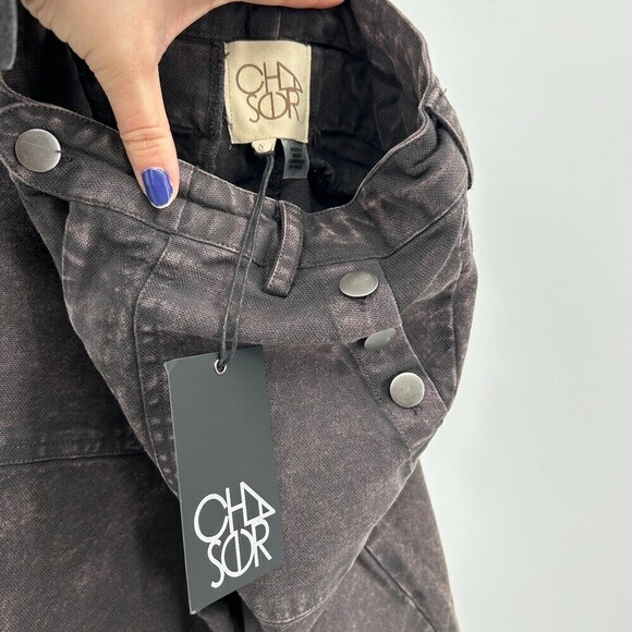 NWT CHASER Black Vintage Canvas Bermuda Summer Shorts Size Small - Picture 3 of 3